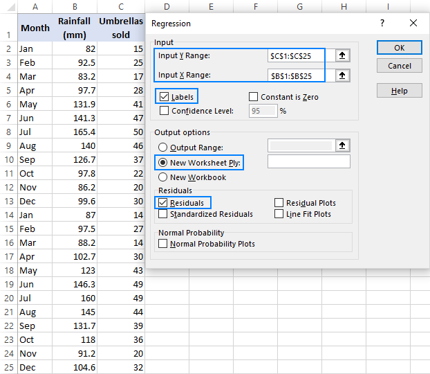 simple linear regression in excel for mac
